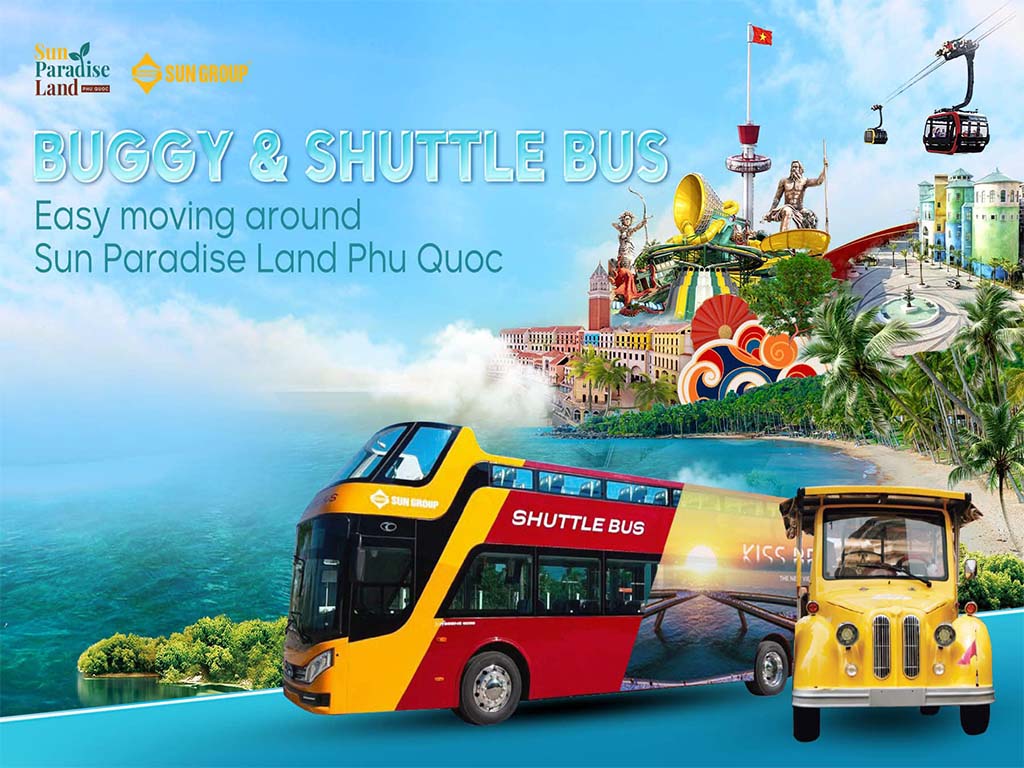 Xe Buggy với xe Buýt Sun Group khám phá Thị trấn Hoàng Hôn phú quốc
